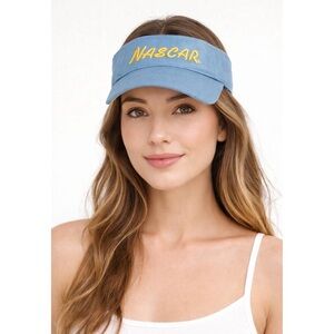 NWT Nascar Racing Sea Blue Sports Visor Hat One Size